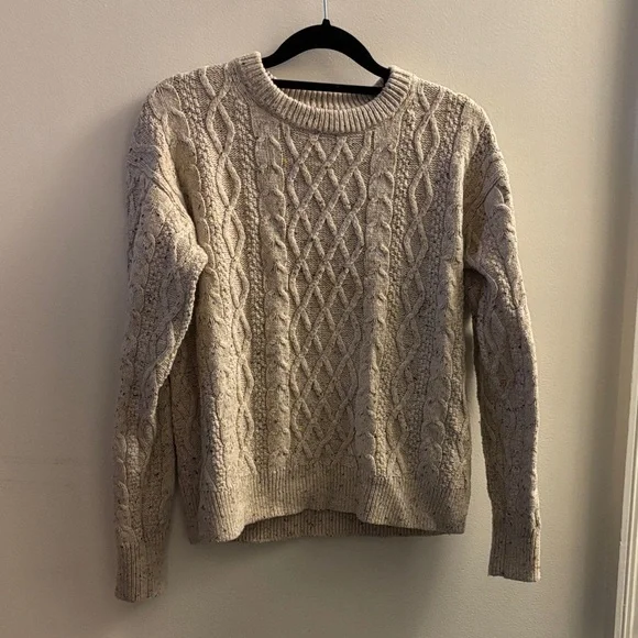 J. Crew Factory Textured Knit Sweater in Beige Speckled - Picture 1 of 5